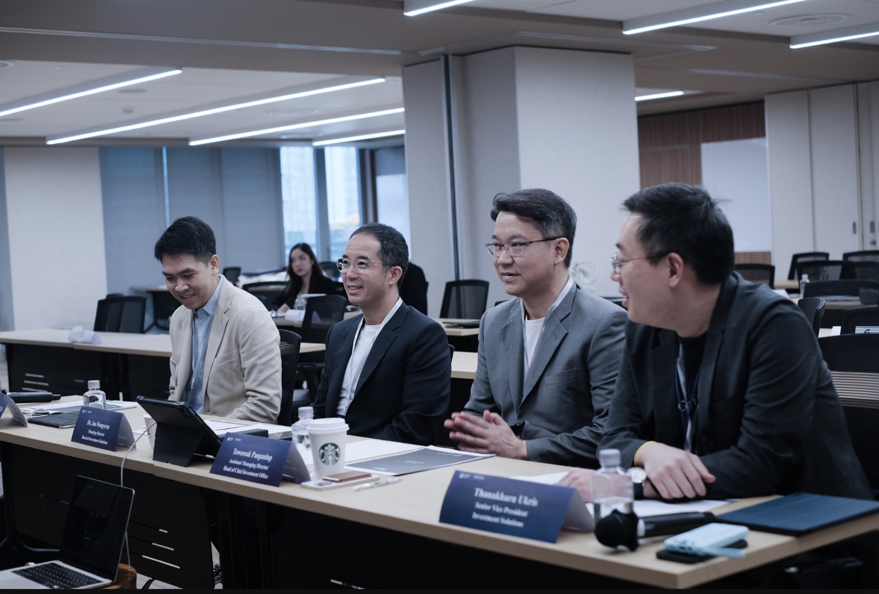 KKPS leadership in conversation during the hackathon